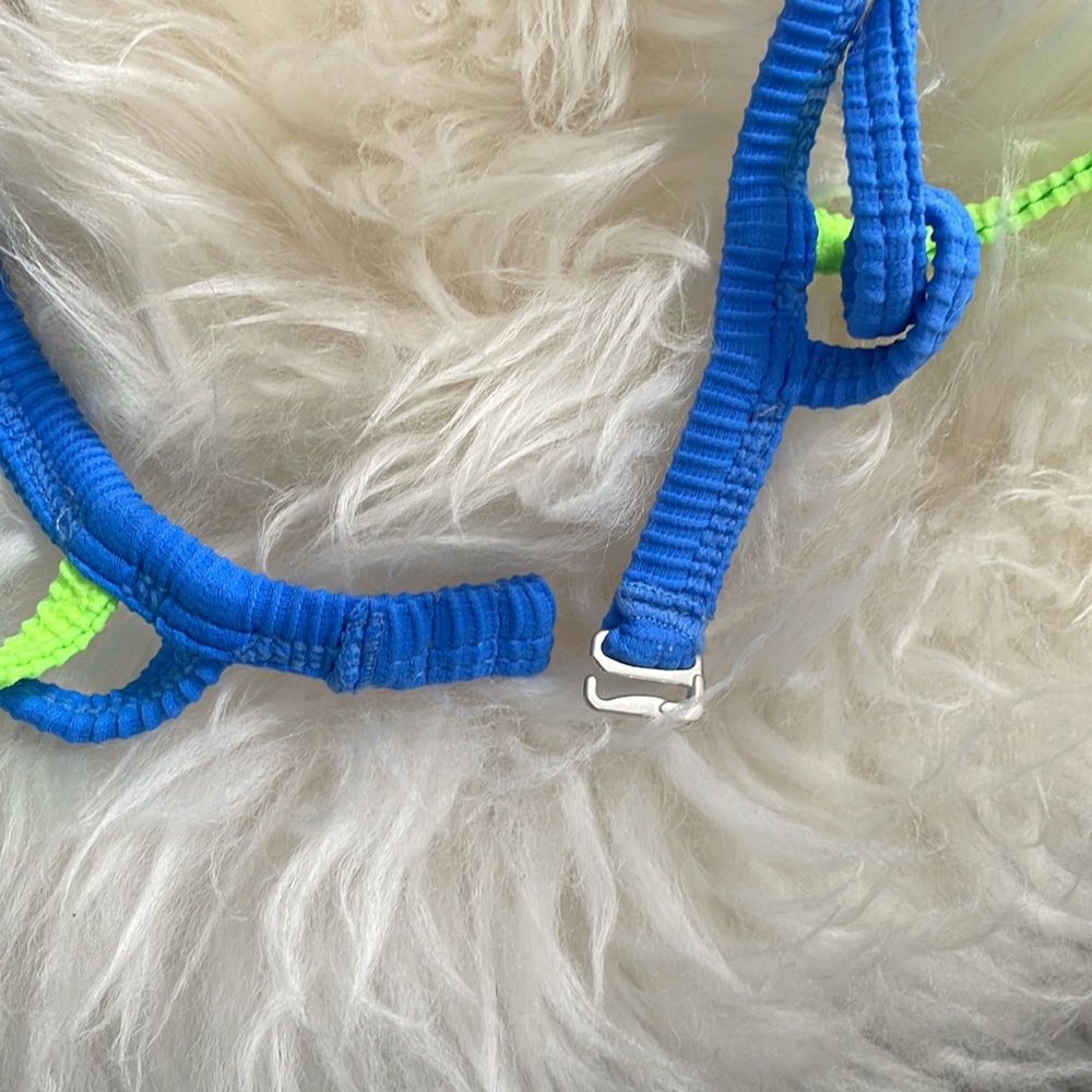 Neon Ribbed One One Bikini - Picture 3 of 7